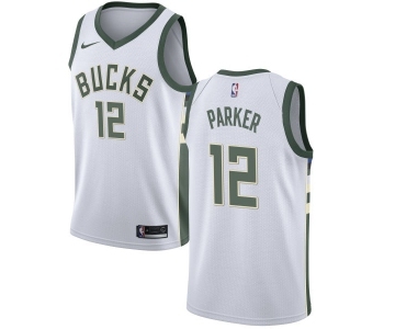 Women's Nike Milwaukee Bucks #12 Jabari Parker Swingman White Home NBA Jersey - Association Edition