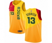 Women's Nike Milwaukee Bucks #13 Glenn Robinson Swingman Yellow NBA Jersey - City Edition