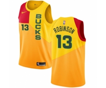 Women's Nike Milwaukee Bucks #13 Glenn Robinson Swingman Yellow NBA Jersey - City Edition