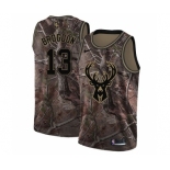 Women's Nike Milwaukee Bucks #13 Malcolm Brogdon Swingman Camo Realtree Collection NBA Jersey