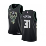 Women's Nike Milwaukee Bucks #31 John Henson Swingman Black Alternate NBA Jersey - Statement Edition