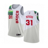 Women's Nike Milwaukee Bucks #31 John Henson White Swingman Jersey - Earned Edition