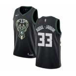 Women's Nike Milwaukee Bucks #33 Kareem Abdul-Jabbar Swingman Black Alternate NBA Jersey - Statement Edition