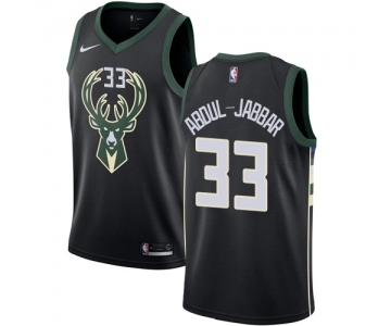 Women's Nike Milwaukee Bucks #33 Kareem Abdul-Jabbar Swingman Black Alternate NBA Jersey - Statement Edition