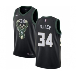 Women's Nike Milwaukee Bucks #34 Ray Allen Swingman Black Alternate NBA Jersey - Statement Edition