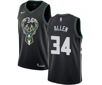 Women's Nike Milwaukee Bucks #34 Ray Allen Swingman Black Alternate NBA Jersey - Statement Edition