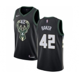 Women's Nike Milwaukee Bucks #42 Vin Baker Swingman Black Alternate NBA Jersey - Statement Edition