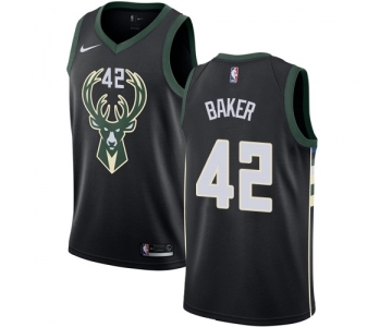 Women's Nike Milwaukee Bucks #42 Vin Baker Swingman Black Alternate NBA Jersey - Statement Edition