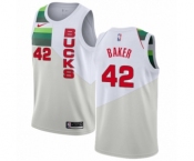 Women's Nike Milwaukee Bucks #42 Vin Baker White Swingman Jersey - Earned Edition