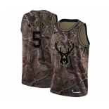 Women's Nike Milwaukee Bucks #5 D. J. Wilson Swingman Camo Realtree Collection NBA Jersey