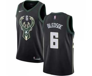 Women's Nike Milwaukee Bucks #6 Eric Bledsoe Swingman Black Alternate NBA Jersey - Statement Edition