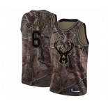 Women's Nike Milwaukee Bucks #6 Eric Bledsoe Swingman Camo Realtree Collection NBA Jersey