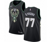 Women's Nike Milwaukee Bucks #77 Ersan Ilyasova Swingman Black NBA Jersey - Statement Edition