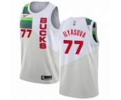 Women's Nike Milwaukee Bucks #77 Ersan Ilyasova White Swingman Jersey - Earned Edition