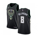 Women's Nike Milwaukee Bucks #8 Matthew Dellavedova Swingman Black Alternate NBA Jersey - Statement Edition