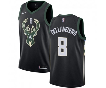 Women's Nike Milwaukee Bucks #8 Matthew Dellavedova Swingman Black Alternate NBA Jersey - Statement Edition