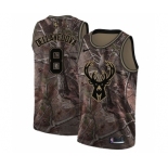 Women's Nike Milwaukee Bucks #8 Matthew Dellavedova Swingman Camo Realtree Collection NBA Jersey