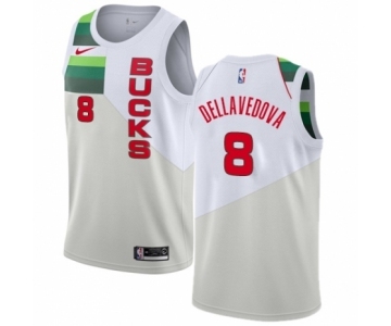 Women's Nike Milwaukee Bucks #8 Matthew Dellavedova White Swingman Jersey - Earned Edition