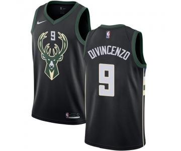 Women's Nike Milwaukee Bucks #9 Donte DiVincenzo Swingman Black NBA Jersey - Statement Edition