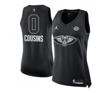 Women Nike New Orleans Pelicans #0 DeMarcus Cousins Black NBA Jordan Swingman 2018 All-Star Game Jersey