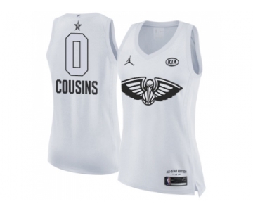 Women Nike New Orleans Pelicans #0 DeMarcus Cousins White NBA Jordan Swingman 2018 All-Star Game Jersey