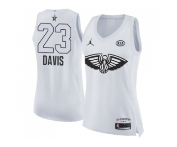 Women Nike New Orleans Pelicans #23 Anthony Davis White NBA Jordan Swingman 2018 All-Star Game Jersey