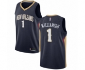 Women's New Orleans Pelicans #1 Zion Williamson Swingman Navy Blue Basketball Jersey - Icon Edition