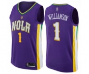 Women's New Orleans Pelicans #1 Zion Williamson Swingman Purple Basketball Jersey - City Edition