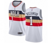 Women's New Orleans Pelicans #1 Zion Williamson White Swingman Jersey - Earned Edition