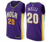 Women's New Orleans Pelicans #20 Nicolo Melli Swingman Purple Basketball Jersey - City Edition