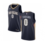 Women's Nike New Orleans Pelicans #0 DeMarcus Cousins Swingman Navy Blue Road NBA Jersey - Icon Edition