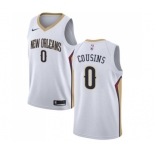 Women's Nike New Orleans Pelicans #0 DeMarcus Cousins Swingman White Home NBA Jersey - Association Edition