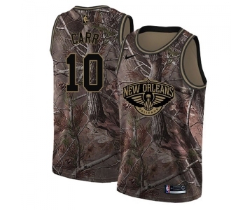 Women's Nike New Orleans Pelicans #10 Tony Carr Swingman Camo Realtree Collection NBA Jersey