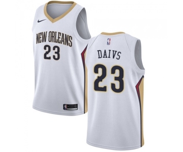 Women's Nike New Orleans Pelicans #23 Anthony Davis Swingman White Home NBA Jersey - Association Edition