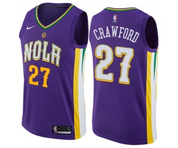 Women's Nike New Orleans Pelicans #27 Jordan Crawford Swingman Purple NBA Jersey - City Edition