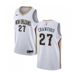 Women's Nike New Orleans Pelicans #27 Jordan Crawford Swingman White Home NBA Jersey - Association Edition