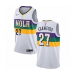 Women's Nike New Orleans Pelicans #27 Jordan Crawford Swingman White NBA Jersey - City Edition