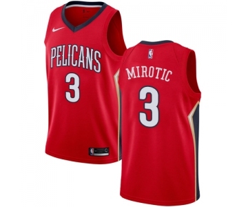 Women's Nike New Orleans Pelicans #3 Nikola Mirotic Swingman Red NBA Jersey Statement Edition