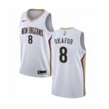 Women's Nike New Orleans Pelicans #8 Jahlil Okafor Swingman White NBA Jersey - Association Edition