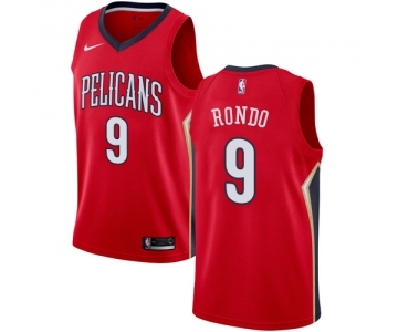 Women's Nike New Orleans Pelicans #9 Rajon Rondo Swingman Red Alternate NBA Jersey Statement Edition