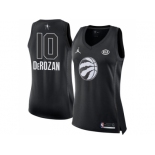 Women Nike Toronto Raptors #10 DeMar DeRozan Black NBA Jordan Swingman 2018 All-Star Game Jersey