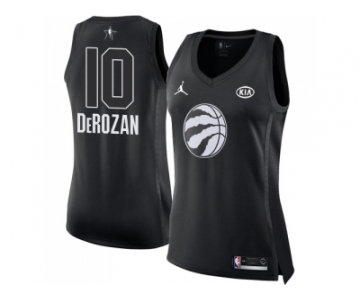 Women Nike Toronto Raptors #10 DeMar DeRozan Black NBA Jordan Swingman 2018 All-Star Game Jersey