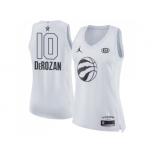 Women Nike Toronto Raptors #10 DeMar DeRozan White NBA Jordan Swingman 2018 All-Star Game Jersey