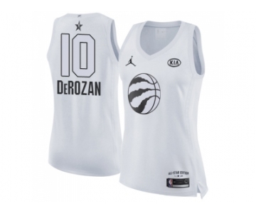 Women Nike Toronto Raptors #10 DeMar DeRozan White NBA Jordan Swingman 2018 All-Star Game Jersey