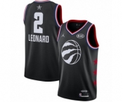 Women's Jordan Toronto Raptors #2 Kawhi Leonard Swingman Black 2019 All-Star Game Basketball Jersey