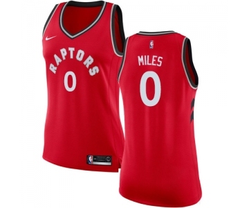 Women's Nike Toronto Raptors #0 C.J. Miles Swingman Red Road NBA Jersey - Icon Edition