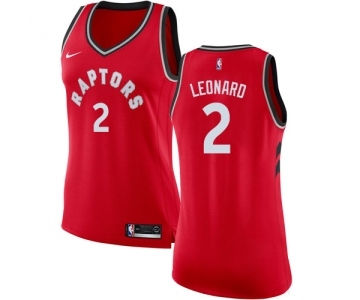 Women's Nike Toronto Raptors #2 Kawhi Leonard Authentic Red NBA Jersey - Icon Edition