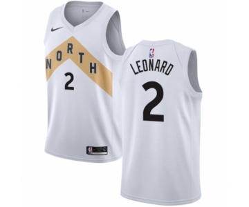 Women's Nike Toronto Raptors #2 Kawhi Leonard Swingman White NBA Jersey - City Edition