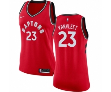 Women's Nike Toronto Raptors #23 Fred VanVleet Authentic Red NBA Jersey - Icon Edition