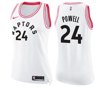 Women's Nike Toronto Raptors #24 Norman Powell Swingman White Pink Fashion NBA Jersey